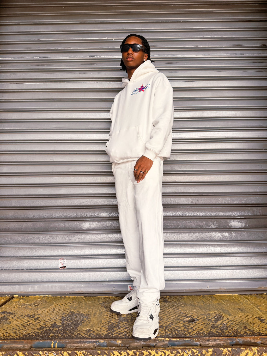 KTOfficial “Starboy” Hoodie & Sweatpants Set - White