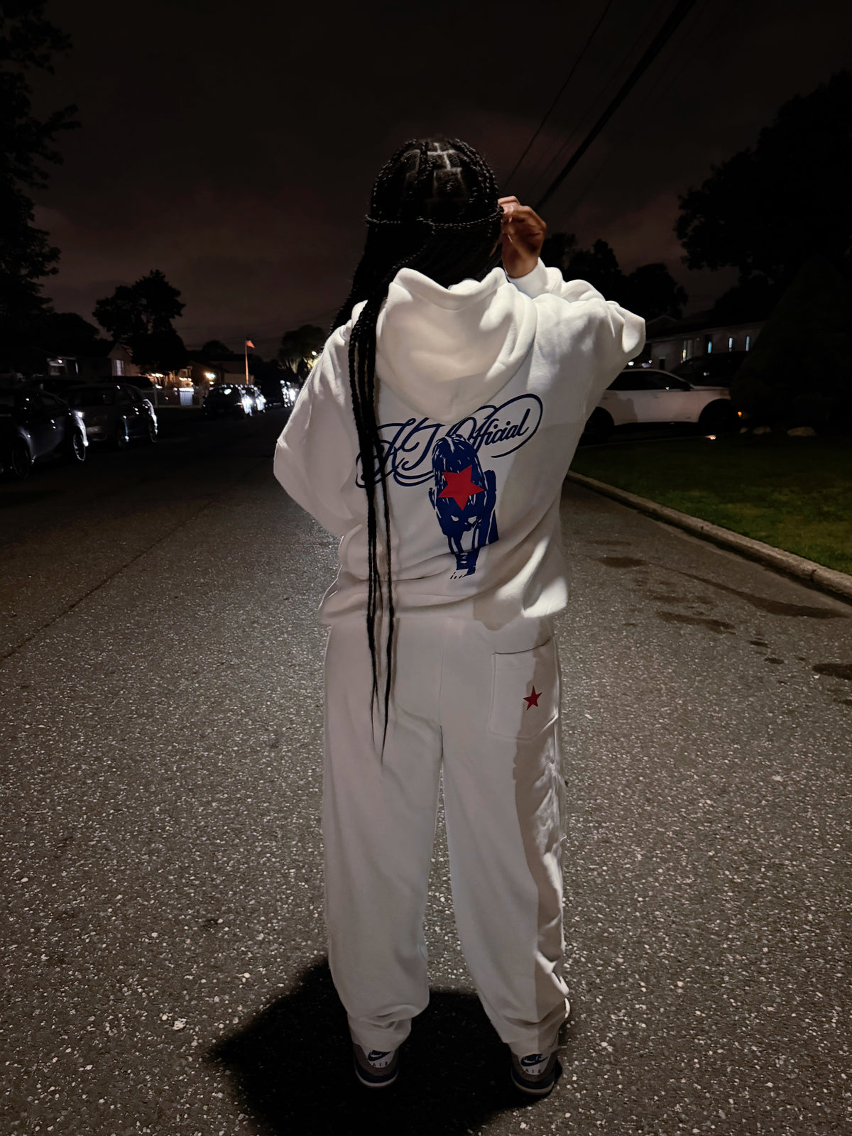 KTOfficial “Starboy” Hoodie & Sweatpants Set - White